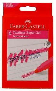 Faber-Castell Gel Textliner - Pack of 6 Pink