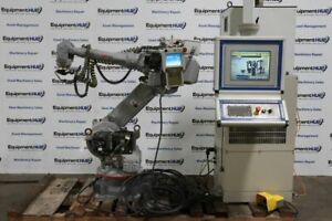 Motoman HP50N-AOO 6 Axis Robot w/ NX100 Controller, ACT Robotic Finishing Cell