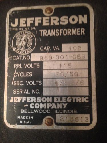 Vintage Jefferson Electric Transformer