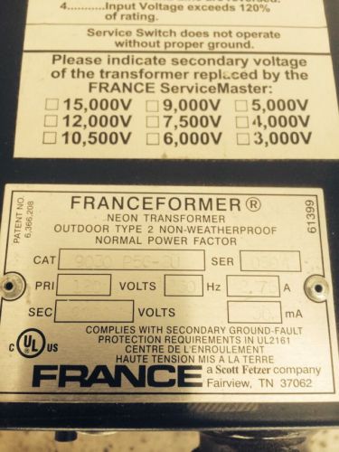 France 9030 p5g-2 transformer for sale