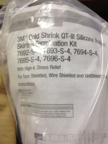 3m cold shrink 7694-s-4 qt111 silicone rubber skirted termination. kit for sale