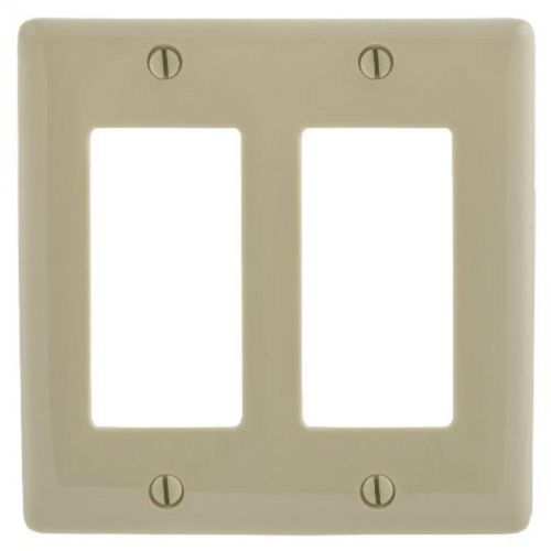 Decorator Wallplate 2-Gang Ivory NP262I HUBBELL ELECTRICAL PRODUCTS NP262I