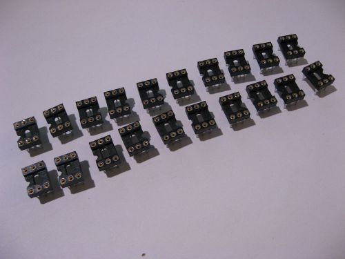 Lot of 20 IC Socket 6 Pin Machined Pin Tin-Gold Clip Assmann AR-06-HZL - NOS