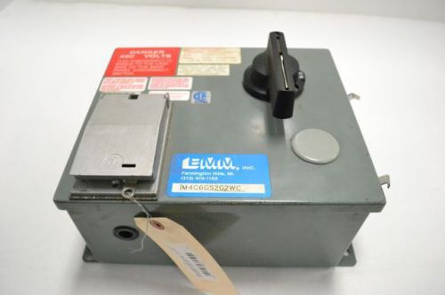 Emm m4g6gs2g2wc 1phase fusible receptacle 15a 480v-ac disconnect switch 200441 for sale