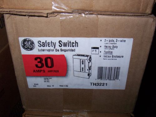 New ge th3221 30 amp 240v 2p. fused safety switch disconnect nib for sale