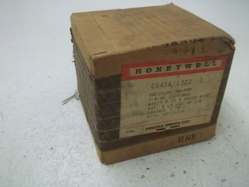HONEYWELL C645A1022 PRESSURE SWITCH *NEW IN A BOX*