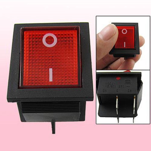 Red light illuminated 4 pin dpst on/off snap in rocker switch 15a 30a 250v ac gf for sale