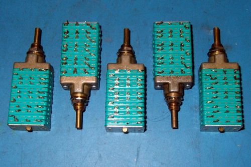 10PC LOT PC MOUNT GANGED ROTARY SWITCH - 8 GANGS 1/8 INCH SHAFT
