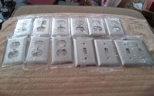 Pass &amp; seymour ss lot of 12, 9x ss8-cc, 2x ss1-cc, 1x ss2-cc wall plates offer? for sale