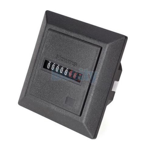 7 Digital Square Nonresettable Quartz Hour Meter Gauge for Boat Car Truck Engine