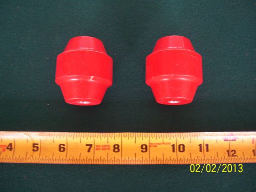 Two - new - red poly insulators for bus bars for sale