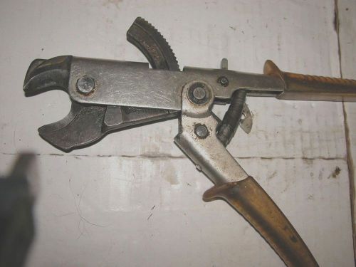 Rare lineman tool cable cutter baudat k11  1 1/4 inch dn very nice tool ratchets for sale