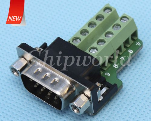 DB9-G9 Male Adapter Terminal Module RS232 DB9 Nut Type Connector 9Pin