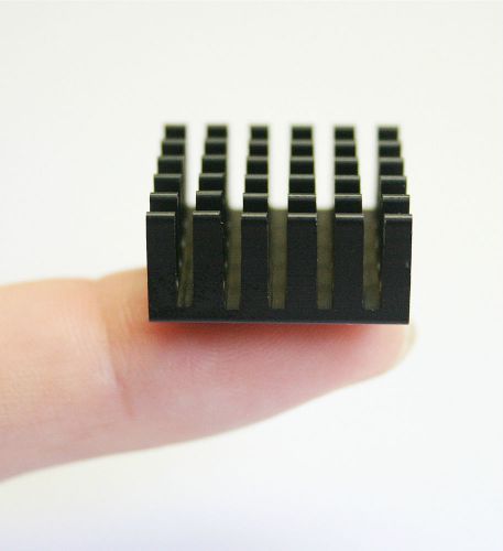 Lots 5pcs 22*22*10mm black aluminum heat sink chip for ic led power transistor for sale
