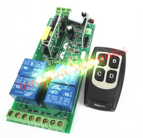 220V wireless remote control system , high power, wide voltage 4CH