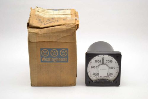 Westinghouse kp241 0-6000 ac kw kilowatt 150v-ac 15a amp meter b473810 for sale