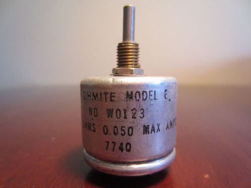 Ohmite Model E. No. W0123 5k 5000 Ohms Potentiometer