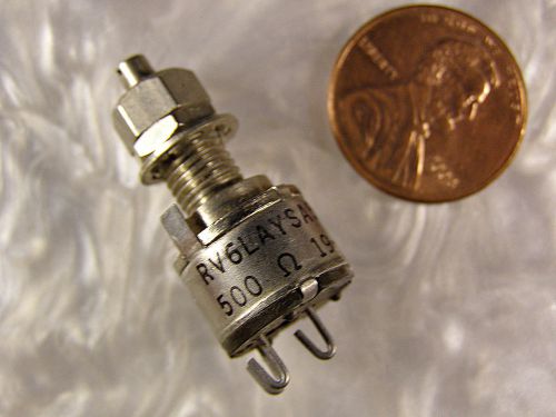 Clarostat RV6 500 ohm Locking Potentiometer Linear Taper NOS USA Mil-Spec 1978