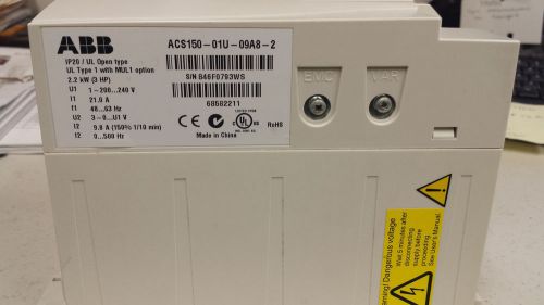 Acs-150-01u-09a8-2 - abb 3hp, 1 phase in, 3 phase out for sale
