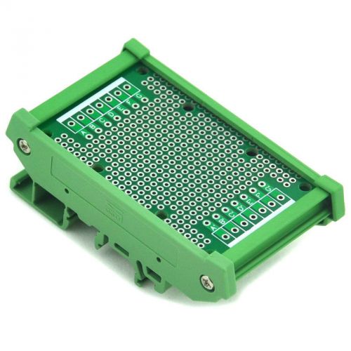 Din rail mounting carrier housing with prototype board, pcb size 47.4 x 72mm for sale