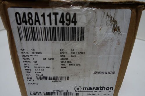 Marathon electric motor moto4757/48a11t494a for sale