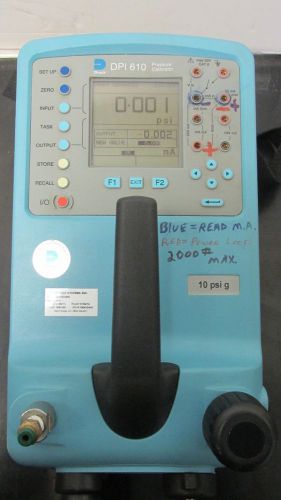 Druck dpi 610 pressure calibrator with current calibration &amp; certificates br for sale