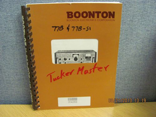 BOONTON MODEL 77B &amp; 77B-S1: Capacitance Limit Bridge - Operator&#039;s Manual #17624