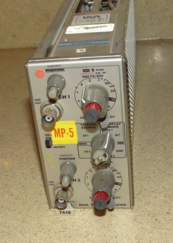 Tektronix 7a18 dual trace amplifier  plug in for sale