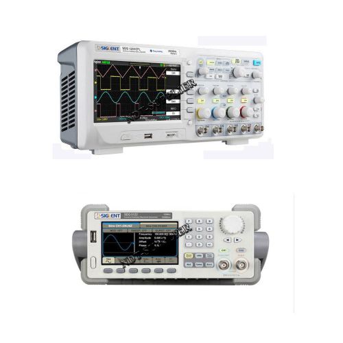 New SDS1204CFL 200MHz 4 Channels Oscilloscope+SDG5122 120MHz Waveform Generator