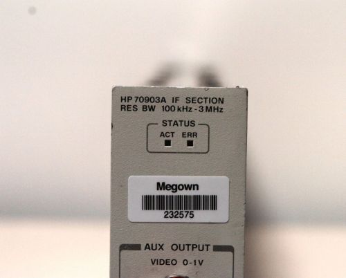 Keysight / Agilent / HP 70903A IF Section Plug in Module for MMS Series