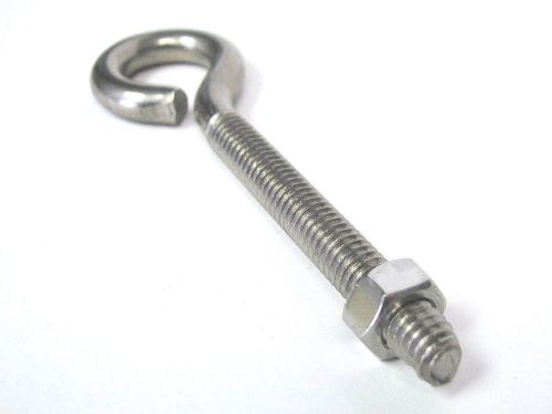 Stainless Steel Eye Bolt 5/16&#034; x 4&#034; Long With Nuts 25 Pcs. NEW Brainerd FreeShip