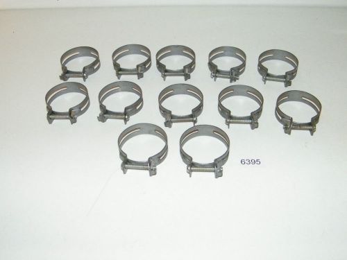 12 galvanized slit screw bolt clamps slip slit band style 1 5/8&#034; to 1 7/8&#034; for sale