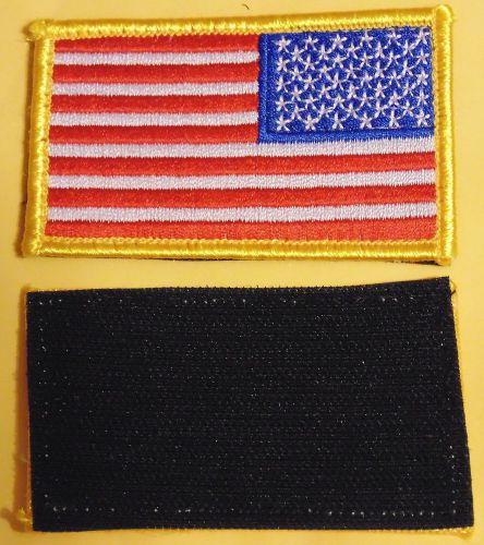 American Flag with velcro backing, 2&#034; H x 3 3/8&#034; W, reverse