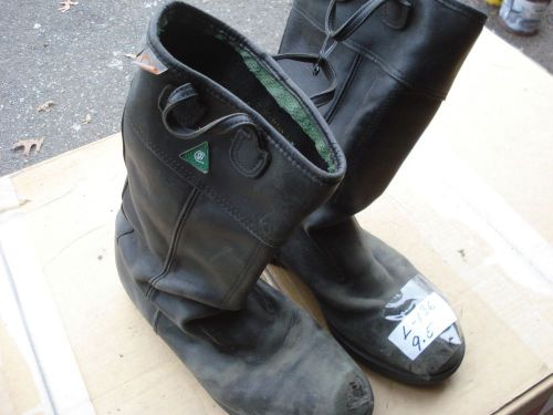 KAUFMAN Leather Firefighter Bunker Boots  9.5 ..L136