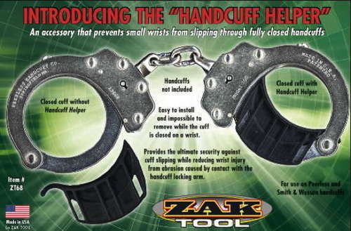 New Zak Tool ZT68 Police Handcuff Helper for Small Wrists,    Prevents Escapes!!