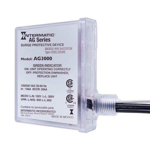 Intermatic ag3000 120/240 vac surge protector upgrade supco scm150 for sale