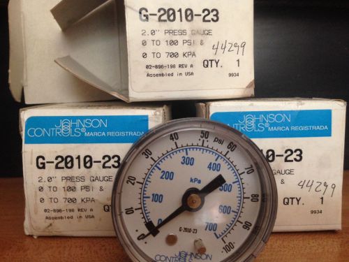 johnson controls 0 to 100 psi pressure gauge