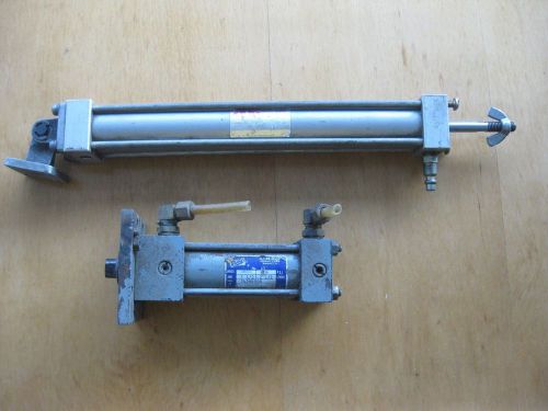 2  hydraulic cylinders- miller fluid a65r 1 1/2&#034; bore &amp; triple a model 120 for sale