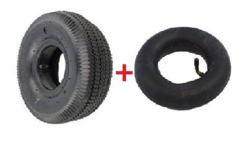 Replacement 10&#034; x 3-1/2&#034; Rubber Tire for a 4&#034; Hub Tire &amp; Uninflated Tube Only