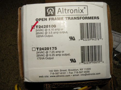 Altronix T2428100 Open Frame Transformer