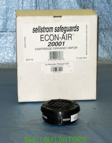 Sellstrom safeguards econ-air 20001 organic vapor cartridge filter 10 pack bx for sale