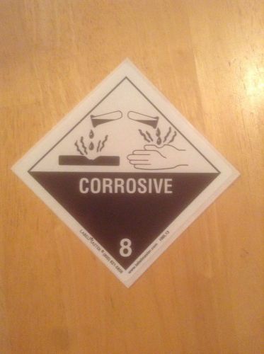 Official D.O.T Warning Sticker: Corrosive