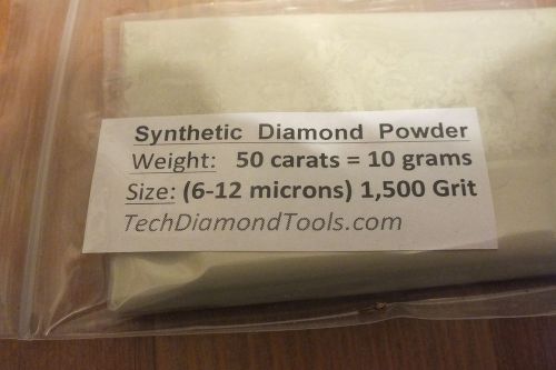Diamond polishig Powder 1.500 ,Mesh (6-12 microns), weight- 25carats= 5 grams