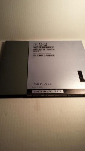 [NEW] FUJI STAR * SILICON CARBIDE 9&#034; X 11&#034; WET/DRY SANDPAPER 1200 GRIT ~ 50 PACK
