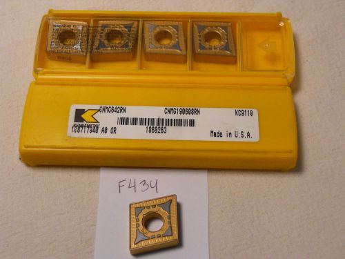 10 new kennametal cnmg 642rn carbide inserts. grade: kc9110. usa made  {f434} for sale