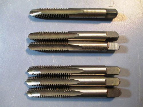 Mixed lot of 6 plug hand taps, 5/16-18 nc, hs, gh-3, +.005, 2 flute, usa for sale