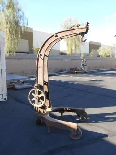 Portable floor crane and hoist  -  antique  - blacksmith for sale