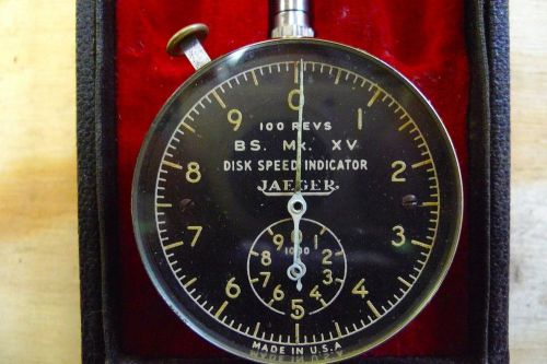 VINTAGE JAEGER WATCH CO. DISK SPEED INDICATOR U.S. AIR CORPS in the BOX *8