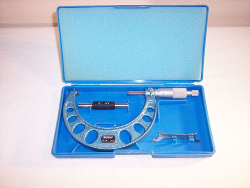NICE Fowler 3-4&#034; .001 Mechanical Outside Micrometer with Case
