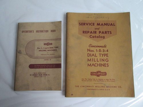 Cincinnati milling machine operator&#039;s instruction book &amp; service/parts manual for sale